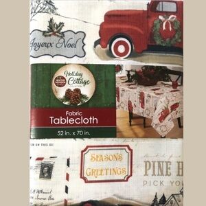 Christmas Tree Farmhouse Fabric Holiday Tablecloth